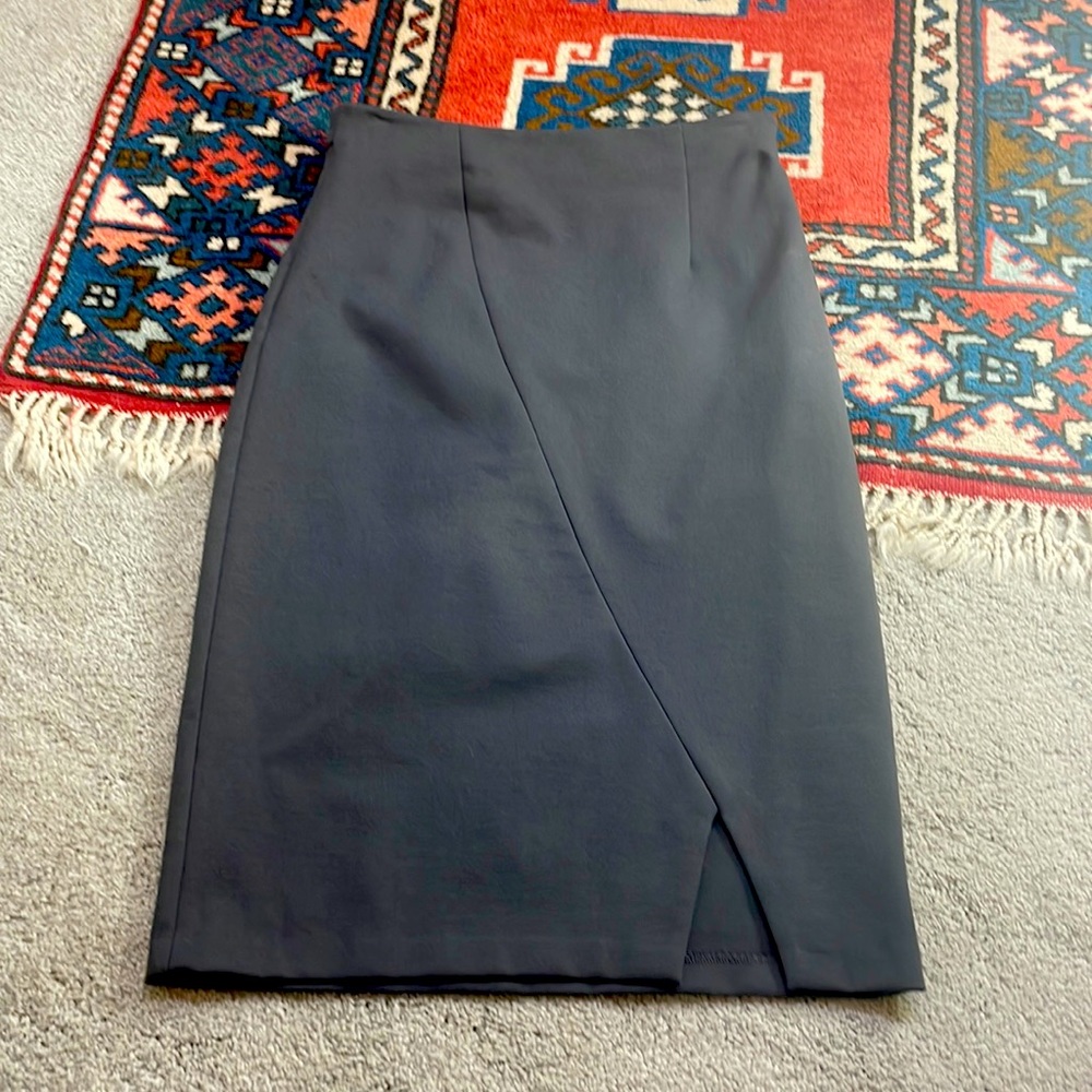 Of Mercer faux wrap skirt
